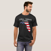 Coral Terrace Florida USA Staat America Travel Flo T-Shirt (Vorne ganz)