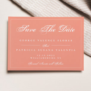 Coral Terracotta Boho Moderne Kunst, Dichtung und  Save The Date