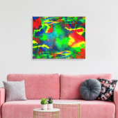 Coral Tides Abstrakt Canvas Print Leinwanddruck (Insitu (Wohnzimmer))