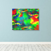 Coral Tides Abstrakt Canvas Print Leinwanddruck (Insitu (Holzboden))