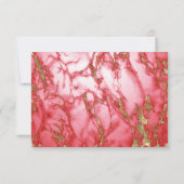 Coral Tourmaline Watercolor Geode Barefoot™ Einladung (Rückseite)