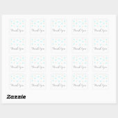 Coral Turquoise Confetti Danke Stickers (Blatt)