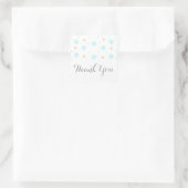 Coral Turquoise Confetti Danke Stickers (Tasche)