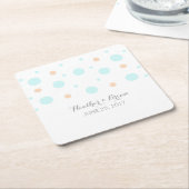 Coral Turquoise Confetti Paper Untersetzer (angewinkelt)