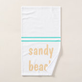 Coral Turquoise White Beach Typografie Badhandtuch Set (Handtuch)