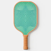Coral Twirl Pattern in Orange & Green Pickleball Schläger (Vorderseite)
