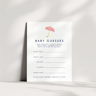 Coral Umbrella Baby Shooting Game Einladung