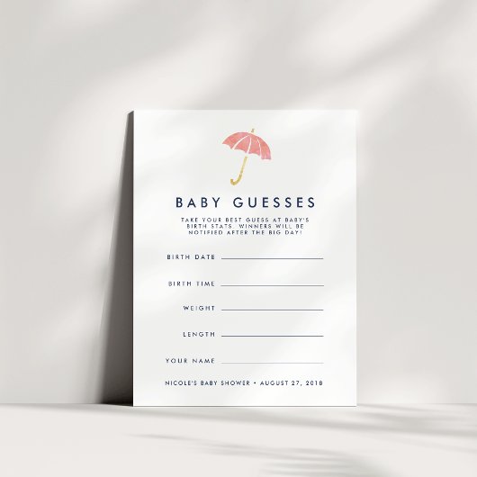 Coral Umbrella Baby Shooting Game Einladung