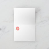 Coral und Cream Floral Danke Karte (Innenseite)