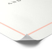 Coral und Cream Wedding Gästebuch-Zeichen Poster (Ecke)