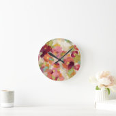 Coral und Emerald Garden Runde Wanduhr (Zuhause)