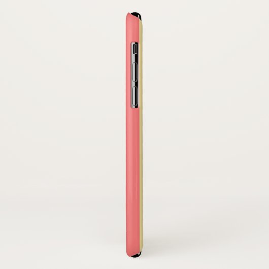 Coral und gelbe Streifen Case-Mate iPhone Hülle (Hinten/Links)