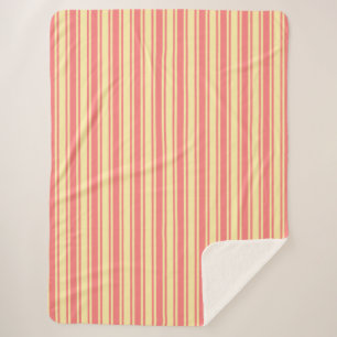 Coral und gelbe Streifen Sherpadecke
