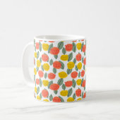 Coral und Gold Blume Kaffee Tasse (Vorderseite Links)