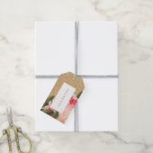 Coral und Gold Glitzer Gastgeschenk Hochzeit Gesch Geschenkanhänger (Mit Garn)