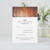 Coral und Gold Wedding String Lights UAWG RSVP Karte (Stehend Vorderseite)