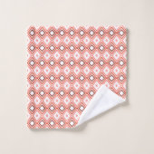 Coral und Orange Modernes Badetuch Set (Waschlappen)