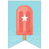 Coral und Pink Sommer Popsicle Happy Birthday Wimpelkette (Erste Fahne)