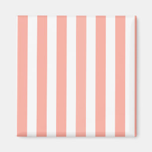 Coral und weiße Streifen aus Süßigkeiten Magnet