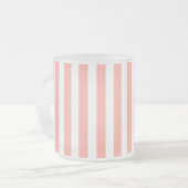 Coral und weiße Streifen aus Süßigkeiten Mattglastasse (Vorderseite Links)