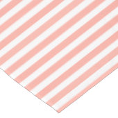 Coral und weiße Streifen aus Süßigkeiten Tischdecke (Schrägansicht)