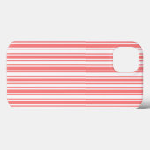 Coral und White Candy Streifen Case-Mate iPhone ca Hülle (Rückseite (Horizontal))