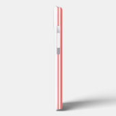 Coral und White Candy Streifen Case-Mate iPhone ca Hülle (Rückseite / Links)