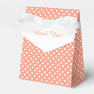Coral und White Polka Dot Vielen Dank für Ihre Unt Geschenkschachtel