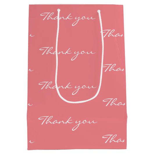 Coral Vielen Dank Mittlere Geschenktüte (Rückseite)