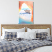 Coral View Beach Canvas Print Leinwanddruck (Insitu (Schlafzimmer))