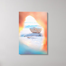 Coral View Beach Canvas Print Leinwanddruck