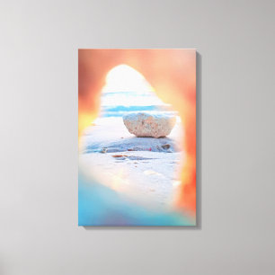 Coral View Beach Canvas Print Leinwanddruck