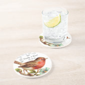 Coral Vintag Love Bird Untersetzer (Seite)