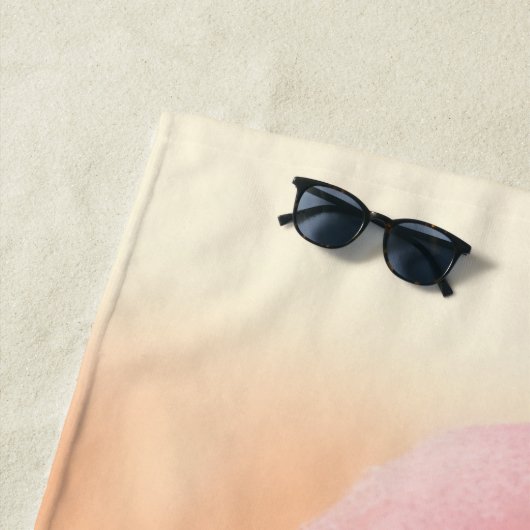 Coral Wappen Fluid Abstrakt Coastal Strandtuch (Beispiel)