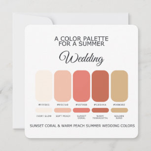 Coral Warm Peach Sommerhochzeitspalette 2026 Karte