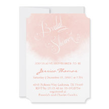 Coral Watercolor Bridal Dusche Einladung