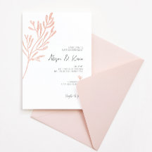 Coral Watercolor Einladung ・ Moderne Hochzeit am S