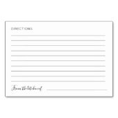 Coral Watercolor Peony Polterabend Rezept Karte (Rückseite)