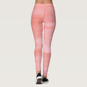 Coral Watercolor Pinselstriche Leggings (Rückseite)
