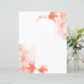 Coral Watercolor schlichtes Papier (Stehend Vorderseite)