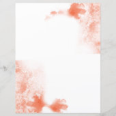 Coral Watercolor schlichtes Papier (Vorderseite)