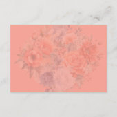 Coral Wedding Card Begleitkarte (Rückseite)