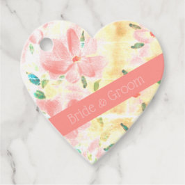 Coral Wedding Day Vielen Dank Geschenkanhänger