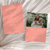 Coral Wedding Foto Save The Date