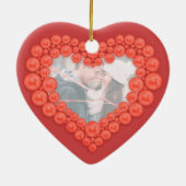 Coral Wedding Jubiläum 35. Herzensornament Keramik Ornament (Hinten)