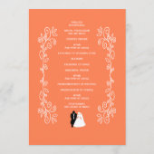 Coral Wedding Program Briom Groom Design Programm (Rückseite)