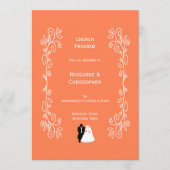 Coral Wedding Program Briom Groom Design Programm (Vorderseite)