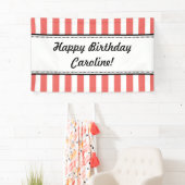 Coral White Birthday Banner Streifen (Insitu)
