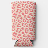 Coral White Leopard Print Selters Dosenkühler (Vorderseite)