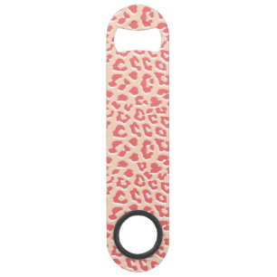 Coral White Leopard Print Speed Flaschenöffner